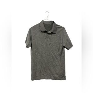 Men’s‎ Fabletics Polo Shirt Sz Med Grey Short Sleeve Stretch Golf Gym Athleisure